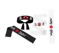 ROMISBABA Japanische Ninja Stirnbänder und Vielseitig 4 Stück-pack aus Polyester Atmungsaktiv im Japanischen Stil Geeignet für Karate Training und Wettkämpfe