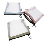 ROMISBABA Kleine Kosmetiktaschen 3 Stück Tragbare Kleiner Netztaschen mit Reißverschluss Leichte Durchsichtige Aufbewahrungsbeutel für Reisen und Täglichen Gebrauch