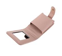 ROMISBABA Mini Kosmetiktasche Damen mit Spiegel Kleine Lippenstift Tasche mit Gesteppter Oberfläche Kompakte Make-up Bag für Reisen und Alltag Leichtes Portemonnaie für Lippenstift und