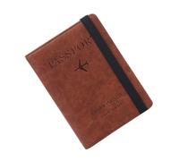 ROMISBABA Reisepasshülle Aus Pu-Leder Mit RFID-Schutz Etui Für Ausweis Und Fotos Multifunktions-Aufbewahrungstasche Praktisch Für Mädchen Und Frauen Geeignet Für Geschäftsreisen Und Büro