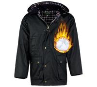 Romneys Gefütterte Englische Wachsjacke Country - Winterjacke für Damen & Herren | Warm wattiert, wind- & wasserdicht | Robuste Outdoor- und Regenjacke mit Kapuze
