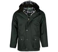 Romneys Gefütterte Englische Wachsjacke Country - Winterjacke für Damen & Herren | Warm wattiert, wind- & wasserdicht | Robuste Outdoor- und Regenjacke mit Kapuze