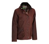 Romneys London Ladies Wachsjacke - leicht gefütterte Damen Regenjacke aus gewachster Baumwolle - wind- & wasserdicht mit Kapuze (DE/NL/SE/PL, Alphanumerisch, S, Regular, Regular)