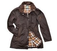 ROMNEYS Wachsjacke New Ashdown für Damen - Braun - XXL braun XXL/2XL