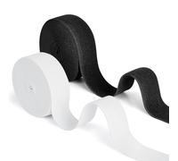 Romon Gummiband Breit Nähen, 30mm × 10m Gummibänder Nähen, 2 Stück Elastisches Band Gummizug Schwarz Weiß für Hosengummi DIY Handwerk Stoffe zum Nähen - Nicht Leicht Verformbar - Elastisches Farbband
