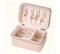Romon Schmuckkästchen Reise mit 2 Ebenen, Kleine Schmuckschatulle für Mädchen Frauen, Tragbar Schmuckorganizer für größere Accessoires, Schmuck Reiseetui für Ohrringe, Halsketten, Ringe, Geschenkidee