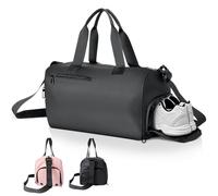 Romon Sporttasche Reisetasche, Sporttaschen Sportbeutel Schwimmtasche Trainingstasche mit Schuhfach Nassfach für Sport, Fitness, Reisen, Badetasche, Gym Bag Travel Bag für Damen Herren, Schwarz
