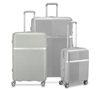 Roncato Airglam 4 Rollen Kofferset 3-teilig mit Dehnfalte silberfarben