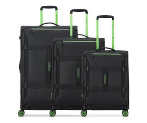 Roncato Norway 4 Rollen Kofferset 3-teilig mit Dehnfalte schwarz