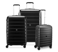 Roncato Relife 4 Rollen Kofferset 3-teilig mit Dehnfalte schwarz