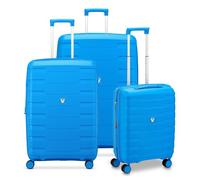 Roncato Skyline 2.0 4 Rollen Kofferset 3-teilig mit Dehnfalte blau