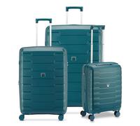 Roncato Skyline 2.0 4 Rollen Kofferset 3-teilig mit Dehnfalte verde bottiglia (TAS017479) petrol