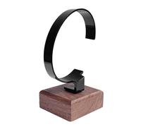 rongweiwang Schmuckständer für die Ladentheke, Uhrenständer mit Holzsockel, multifunktionaler Uhrenhalter, Aufbewahrung für Armbanduhren, ideal für den Einzelhandel und als, Schwarz, 5x5x10.5cm