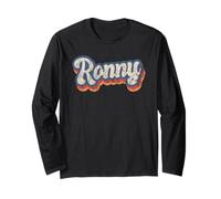 Ronny Personalisiertes Namensshirt Custom Lettering 70er Jahre Langarmshirt