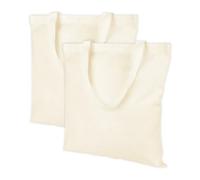 ROOMHUAWAY 2 Stück Stoffbeutel Zum Bemalen, Jutebeutel 40 X 35cm, Stofftasche, Stofftaschen Zum Bemalen, Baumwolltasche, als Einkaufstasche Turnbeutel für Home-Shopping Fitness Pendeln