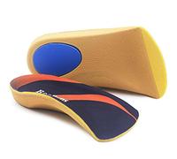 RooRuns Orthopädische Einlegesohlen, 3/4-hohes Fußgewölbe für flache Füße, Plantarfasziitis, Fußgewölbe, Füße, Ermüdung - Fersenkissen für Männer, Frauen - zum Laufen, Laufen, Übungen, Klein