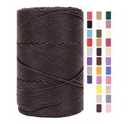 Rope Garn 3mm X 225m Zum Häkeln Makramee Taschen Baumwollschnur Polyester Bäckergarn Baumwollkordel Macrame Cord Baumwollgarn Baumwollfaden Geflochten Textilgarn Körbe Easy Yarn (22,3 Stück)
