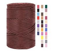 Rope Garn 3mm X 225m Zum Häkeln Makramee Taschen Baumwollschnur Polyester Bäckergarn Baumwollkordel Macrame Cord Baumwollgarn Baumwollfaden Geflochten Textilgarn Körbe Easy Yarn (20,1 Stück)