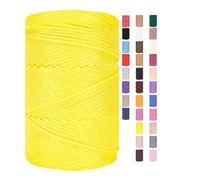 Rope Garn 3mm X 225m Zum Häkeln Makramee Taschen Baumwollschnur Polyester Bäckergarn Baumwollkordel Macrame Cord Baumwollgarn Baumwollfaden Geflochten Textilgarn Körbe Easy Yarn (11,1 Stück)