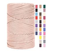Rope Garn 3mm X 225m Zum Häkeln Makramee Taschen Baumwollschnur Polyester Bäckergarn Baumwollkordel Macrame Cord Baumwollgarn Baumwollfaden Geflochten Textilgarn Körbe Easy Yarn (15,2 Stück)