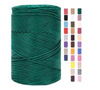 Rope Garn 3mm X 225m Zum Häkeln Makramee Taschen Baumwollschnur Polyester Bäckergarn Baumwollkordel Macrame Cord Baumwollgarn Baumwollfaden Geflochten Textilgarn Körbe Easy Yarn (29,3 Stück)
