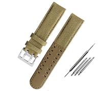 RORFFK Das Canvas-Lederarmband ist geeignet für Hamilton Khaki Field Watch H68201993 H7060596. Für Seiko-Armband mit 20 mm und 22 mm Schnalle, 22mm, Azetat, Kein Edelstein
