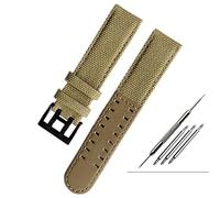 RORFFK Das Canvas-Lederarmband ist geeignet für Hamilton Khaki Field Watch H68201993 H7060596. Für Seiko-Armband mit 20 mm und 22 mm Schnalle, 22mm, Azetat, Kein Edelstein