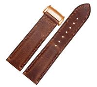 RORFFK Rindslederarmband 20mm 22mm Faltschließe Für Hamilton Khaki Aviation Classic Series Herrenarmband(Brown 01-rose gold B,20mm)