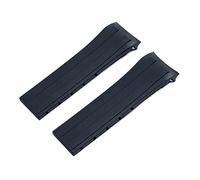 RORFFK Uhrenarmband aus weichem Gummi-Silikon, 22 mm, Ocean Star, Kaliber 80, faltbare Schieberschnalle, Uhrenarmband für Mido Strap Series Zubehör, With Silver Buckle, Azetat, Kein Edelstein