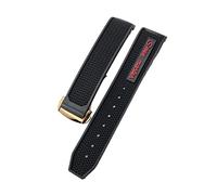 RORFFK Weiches Gummi-Uhrenarmband, 19 mm, 20 mm, 21 mm, 22 mm, für Omega Speedmaster AT150 Seamaster 300 Seamaster Armband, 21mm, Azetat, Kein Edelstein