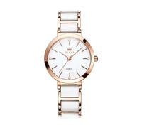 rorios Armbanduhr für Damen Einfache Keramik Armband Uhren Analoge Quarz Uhren Elegante Diamant Uhr Business Frauen Damenuhr Weiß