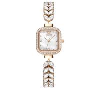 rorios Armbanduhr für Frauen mit Armbändern Elegante Kleine Quadratischem Uhr Modische Diamant Uhren Dress Analog Quarz Uhr Damen Edelstahl Uhr Roségold