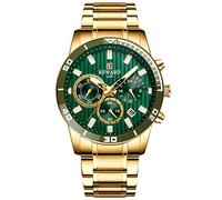 rorios Business Herrenuhr Leuchtende Uhr mit Edelstahlarmband Casual Analoge Quarzuhr Chronograph Armbanduhr für Herren