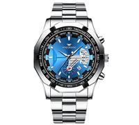 rorios Business Herrenuhren Leuchtend Uhr Analogue Quartz Armbanduhr mit Edelstahlarmband Klassisches Kleid Armbanduhren