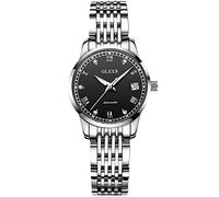 rorios Damen Automatikuhr Mode Leuchtend Armbanduhr mit Edelstahl Armband wasserdichte Diamant Uhr Mechanische Damen Uhren