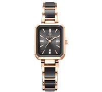 rorios Damen Business Armbanduhren Analoge Quarz Damenuhren Klassisch Kleider Uhren Frauen Quadrat Einfach Uhr Keramik Armband Uhren Schwarz