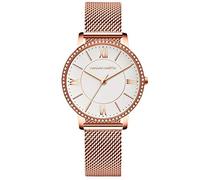 rorios Damen Uhr Analog Quarz Armbanduhr Wasserdicht Diamant Uhren mit Edelstahl Mesh Armband Elegante Quarzuhren für Damen