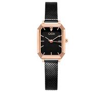 rorios Damen Uhren Analog Quarz Armband Uhren Mode Quadrat Zifferblatt Minimalistisch Mesh Bracelets Mode Mädchen Armbanduhr