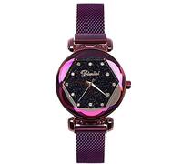 rorios Damen Uhren Analog Quarz Armbanduhren Leuchtenden Sternenklarer Himmel Edelstahl Mesh Damenuhr Armbanduhr