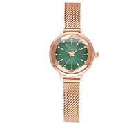 rorios Damen Uhren Analog Quarz Armbanduhren Simulated Diamond Zifferblatt Edelstahl Mesh Armband Mode Mädchen Uhr