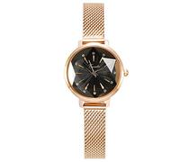 rorios Damen Uhren Analog Quarz Armbanduhren Simulated Diamond Zifferblatt Edelstahl Mesh Armband Mode Mädchen Uhr