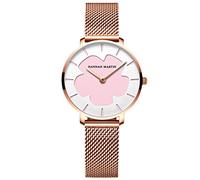 rorios Damen Uhren Analog Quarz Uhren Kreativ Dial Edelstahl Mesh Armband Mode Mädchen Armbanduhr Women Watches
