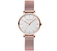 rorios Damen Uhren Analog Quarz Uhren Kreative Zifferblatt Mode Mädchen Armbanduhr Edelstahl Mesh Armband Kleid Frauen Uhr