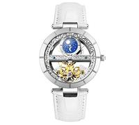 rorios Damen Uhren Automatikuhr Mechanische Uhren Leuchtend Uhr mit Leder Armband Mode wasserdichte Damenuhren