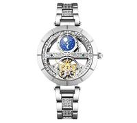 rorios Damen Uhren Automatikuhr Mechanische Uhren Leuchtend Uhr mit Leder Armband Mode wasserdichte Damenuhren