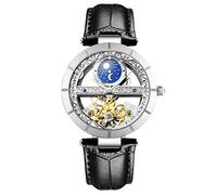 rorios Damen Uhren Automatikuhr Mechanische Uhren Leuchtend Uhr mit Leder Armband Mode wasserdichte Damenuhren