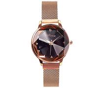rorios Damen Uhren Mode Damen Armbanduhren Sternenklarer Himmel Dial Mesh Armband Women Watch Klassische Mädchen Uhr
