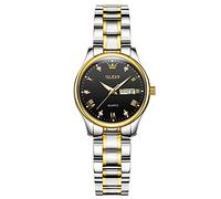 rorios Damenuhr Leuchtend Frauen Uhren Analog Quarz Armbanduhren mit Diamant Kleines Gesicht Edelstahlarmband Uhren für Frauen Mädchen