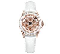 rorios Damenuhren Analog Quarz Armbanduhr Mode Kleid Diamant Uhr Wasserdicht Uhr mit Leder Armband