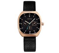 rorios Damenuhren Analog Quarz Uhr Quadrat Uhren Lederarmband Armbanduhr für Frauen Mädchen